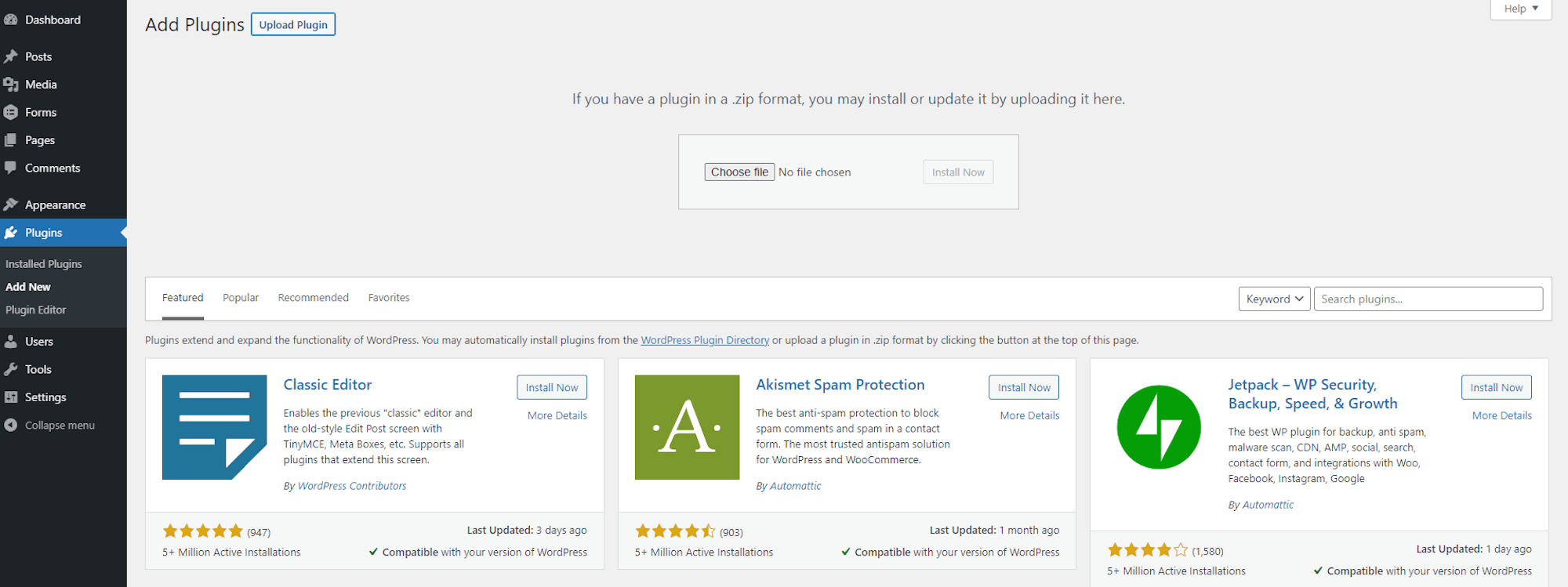 Installing plugin
