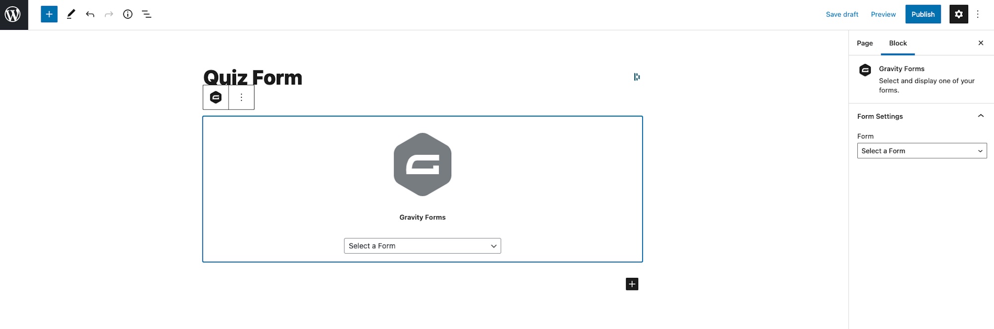 Adding quiz to page