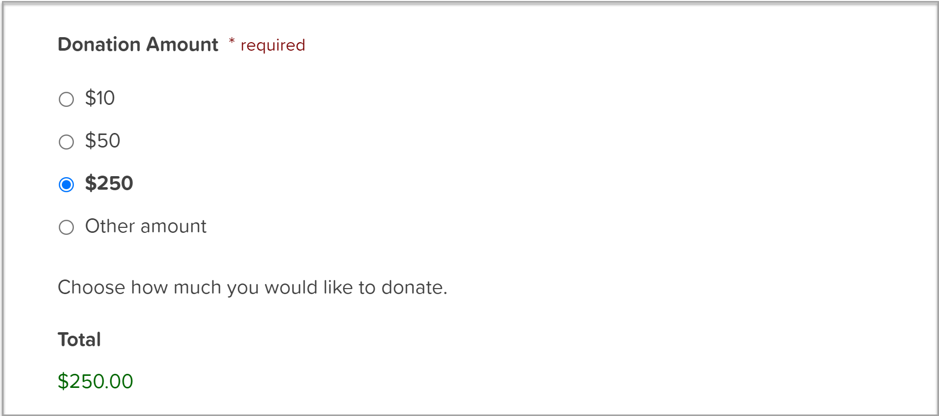 Donation Form
