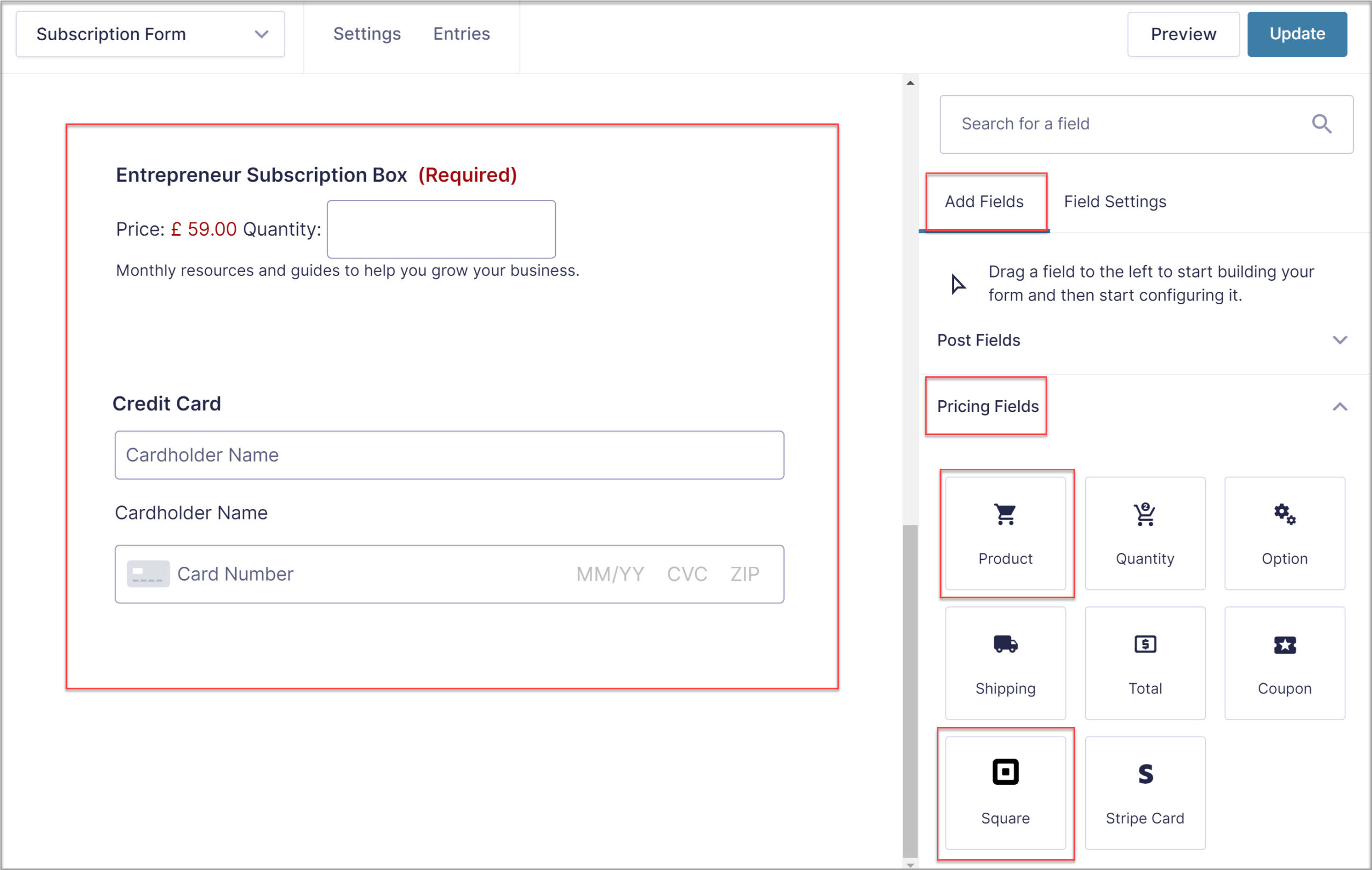Subscription Form