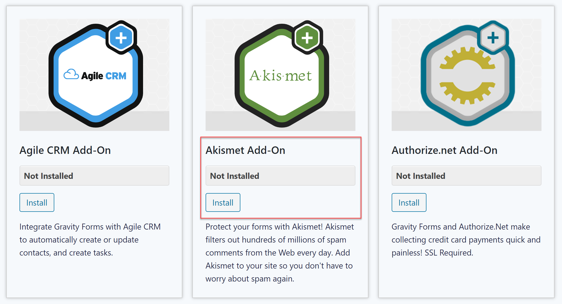 Akismet Add-On