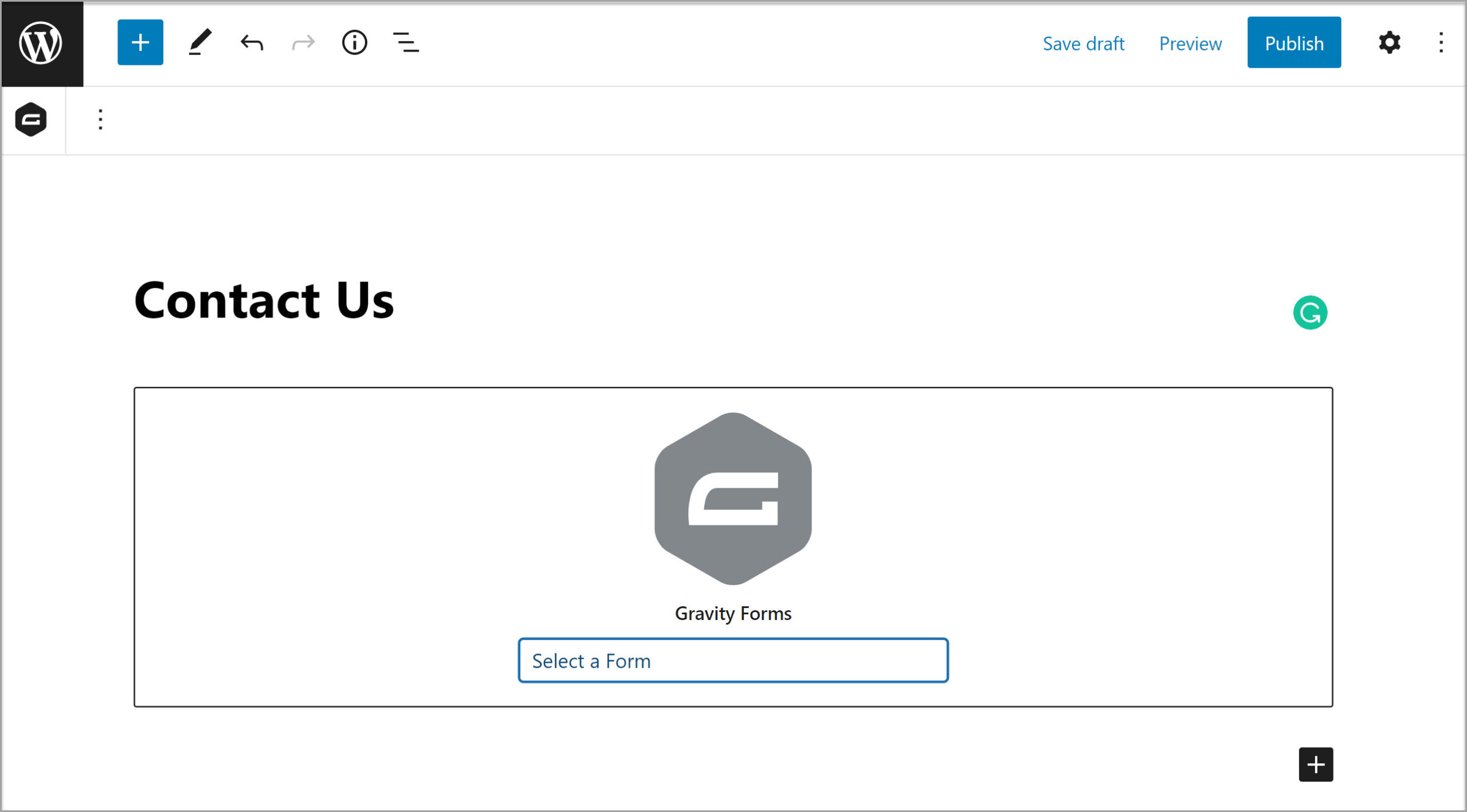 Embed a Form in WordPress - Block Editor