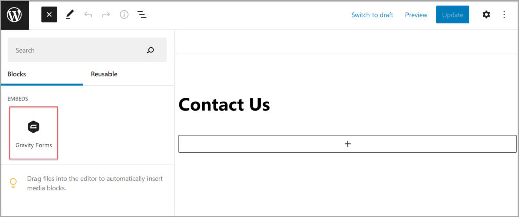 How to Embed a Form in WordPress - Gravity Forms