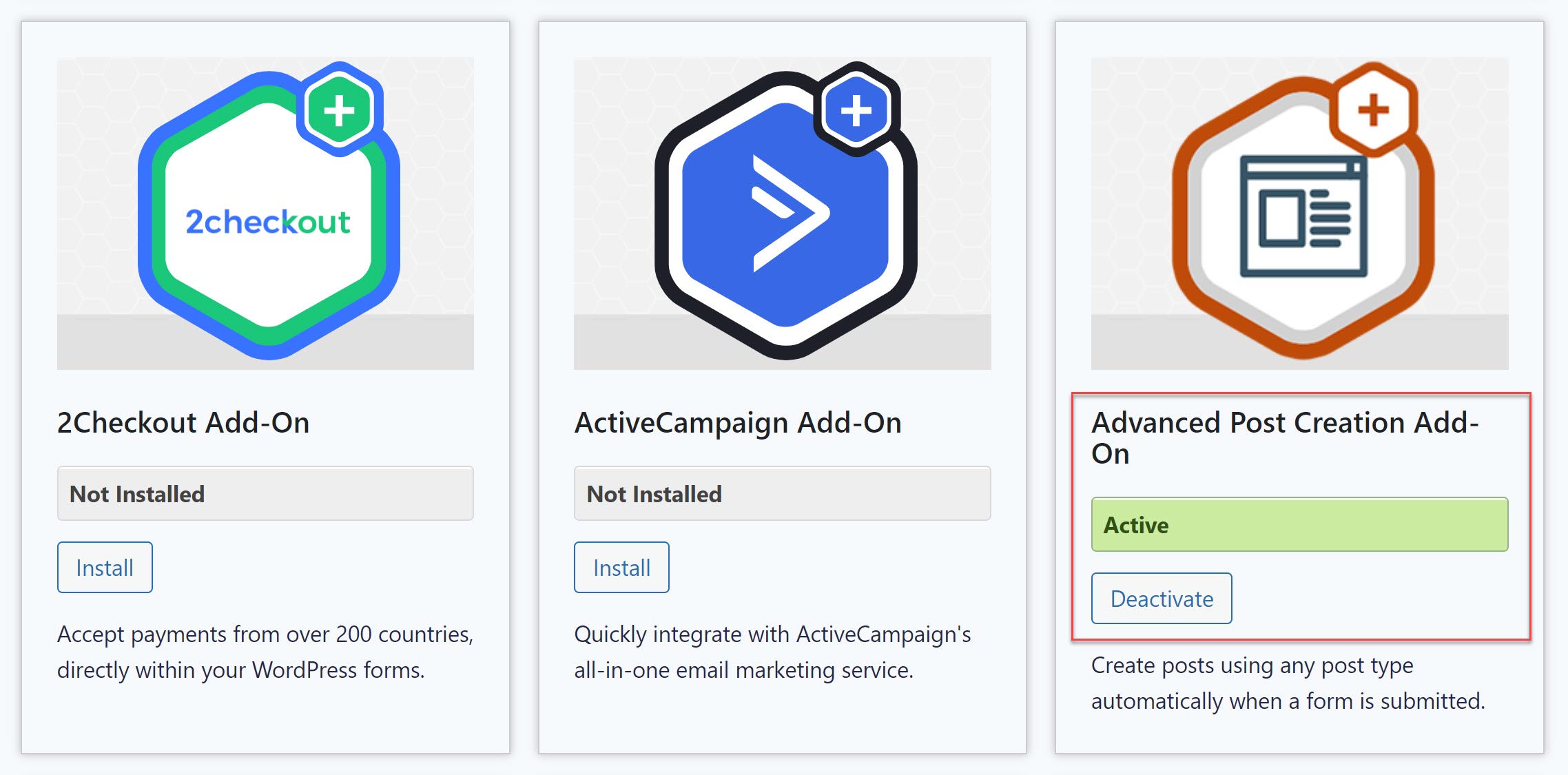Advanced Post Creation Add-On Install