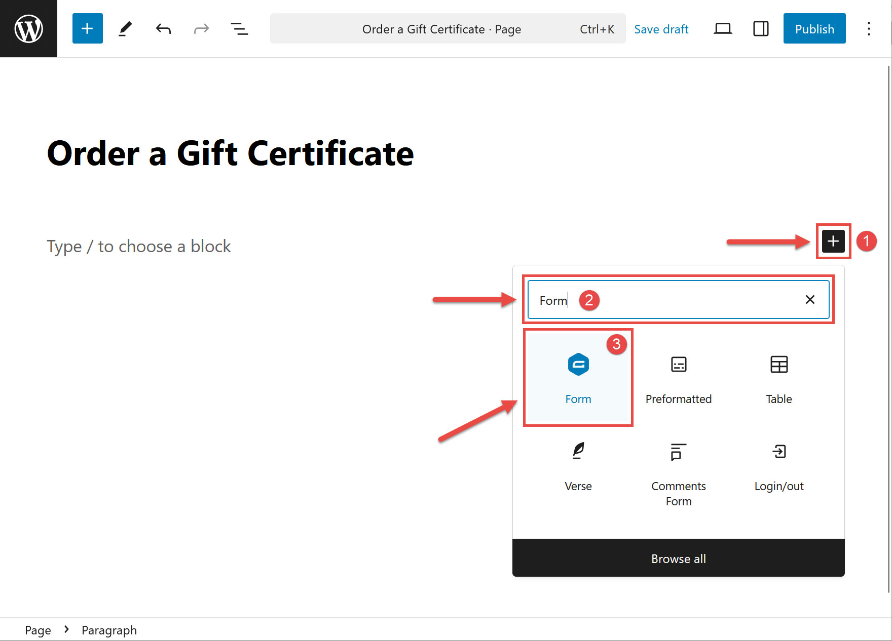 Add Form Block