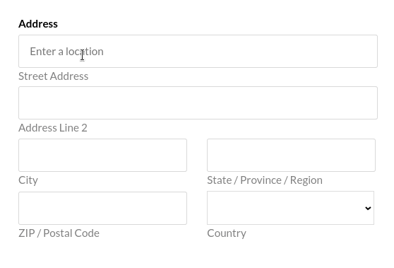 Address Autocomplete