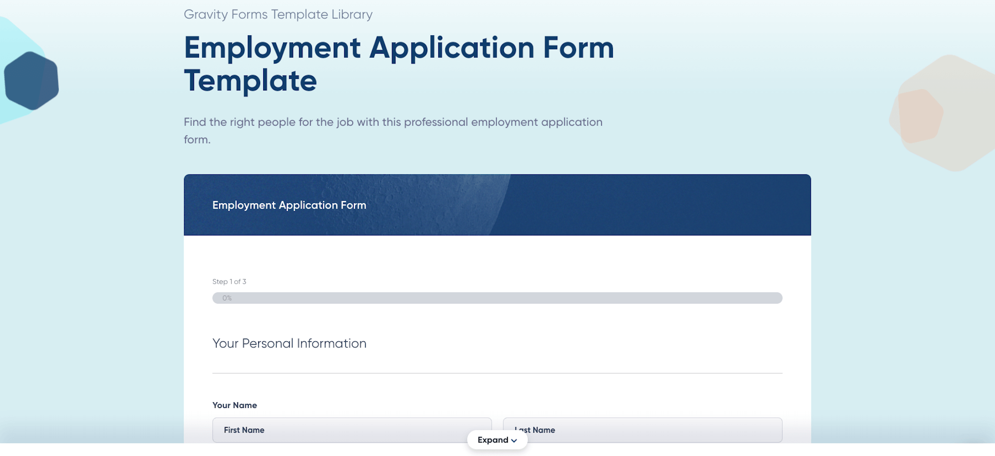 Employment Application Form