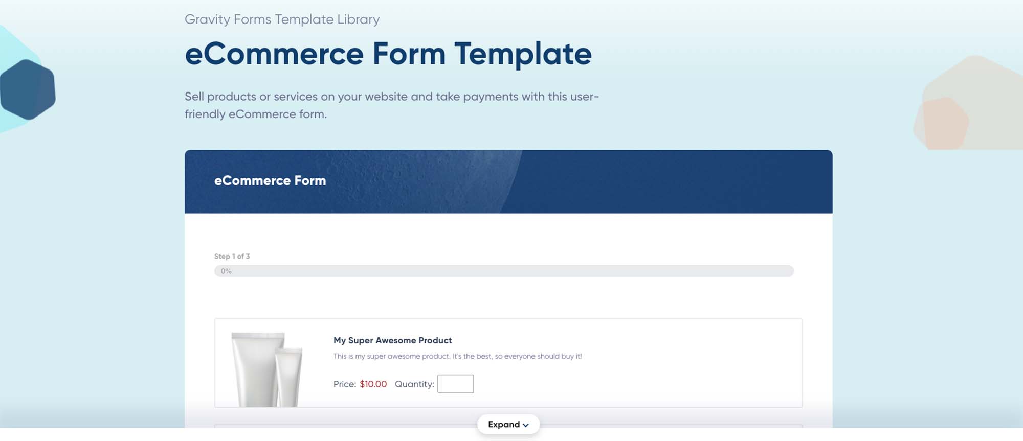 eCommerce Form Template