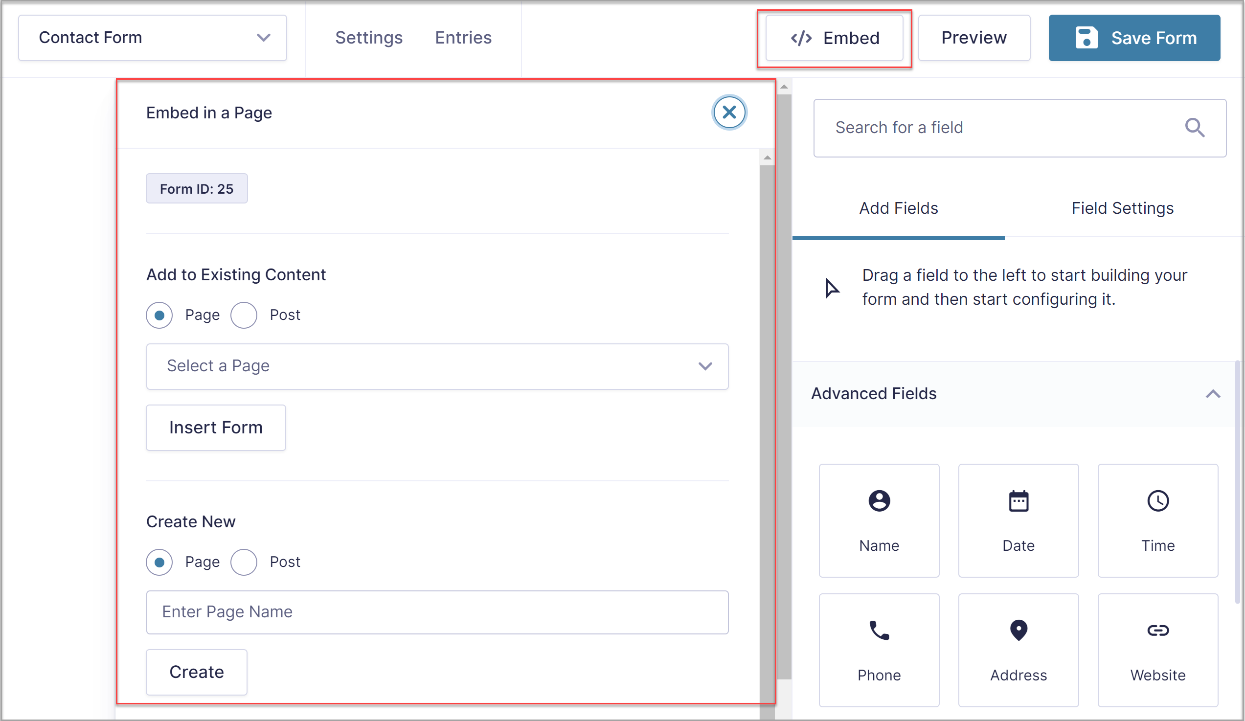 Form Embed