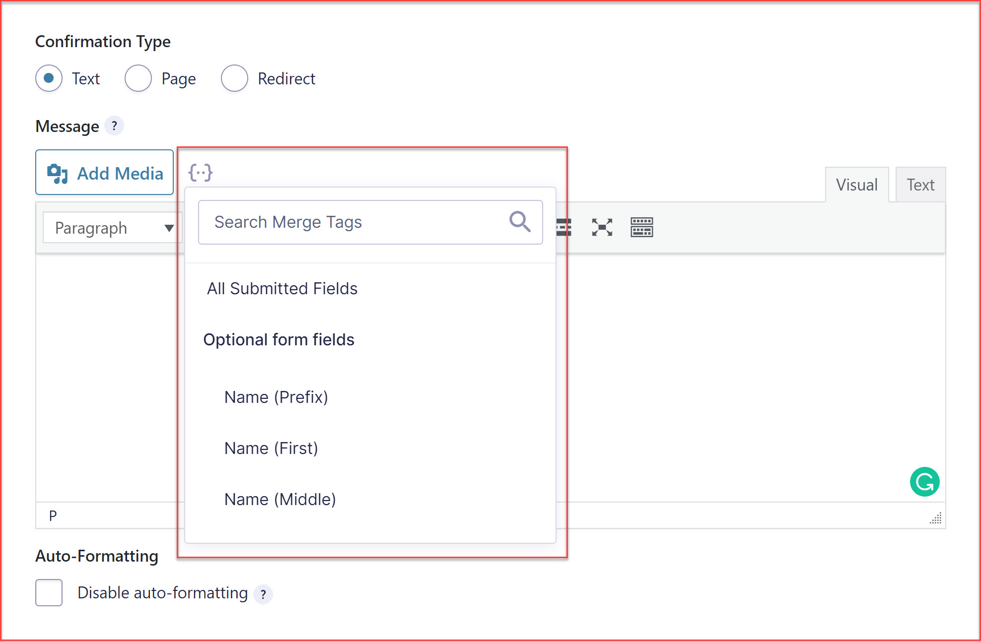 Merge Tags