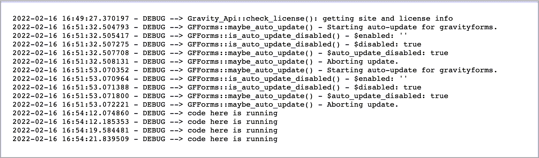 Debug - Code is Running
