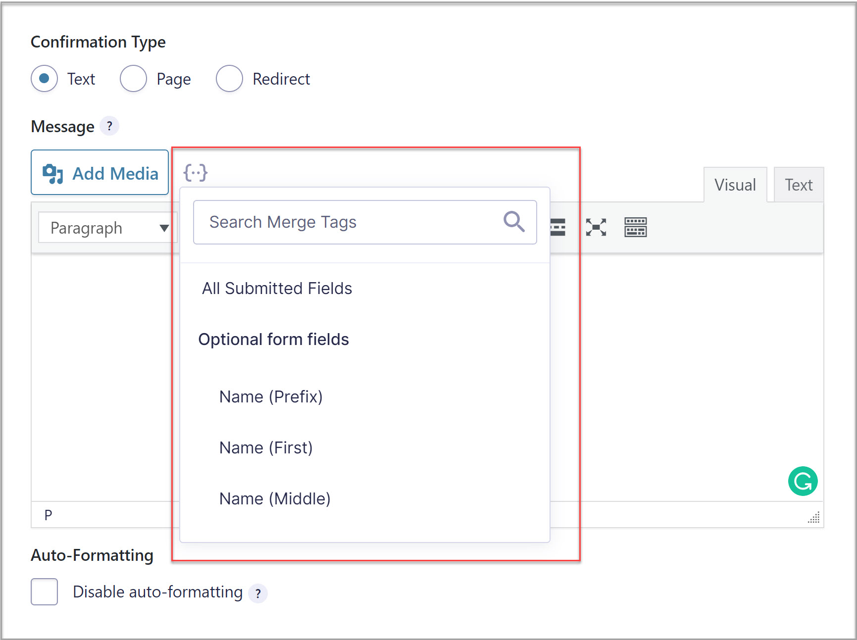 Merge Tags