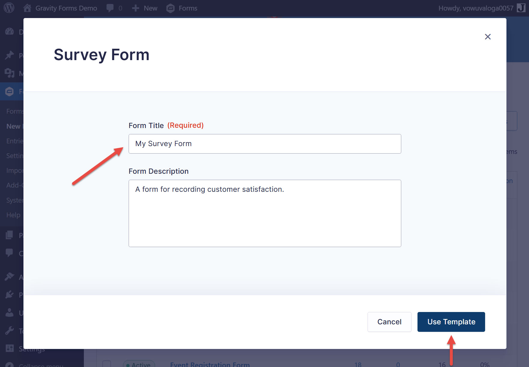Form Title and Description