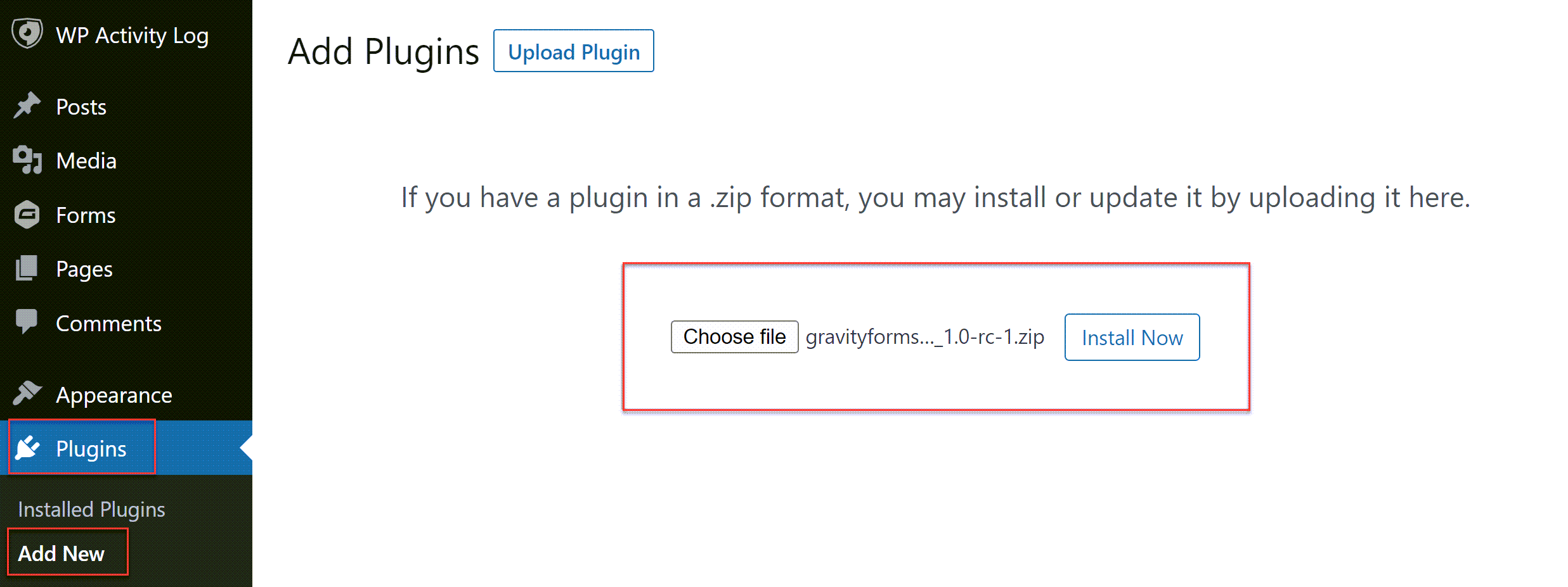 Upload Plugins
