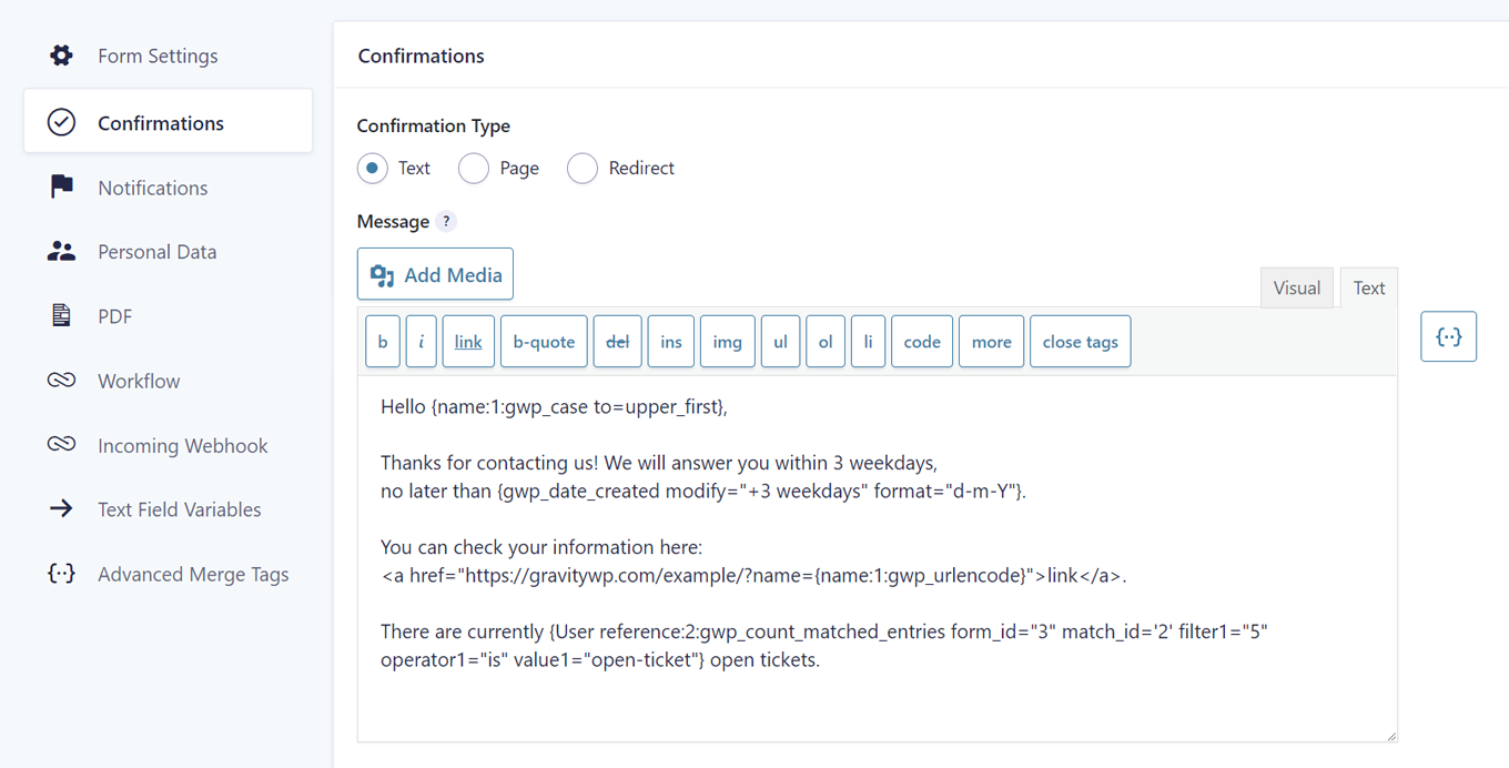 Advanced Merge Tags