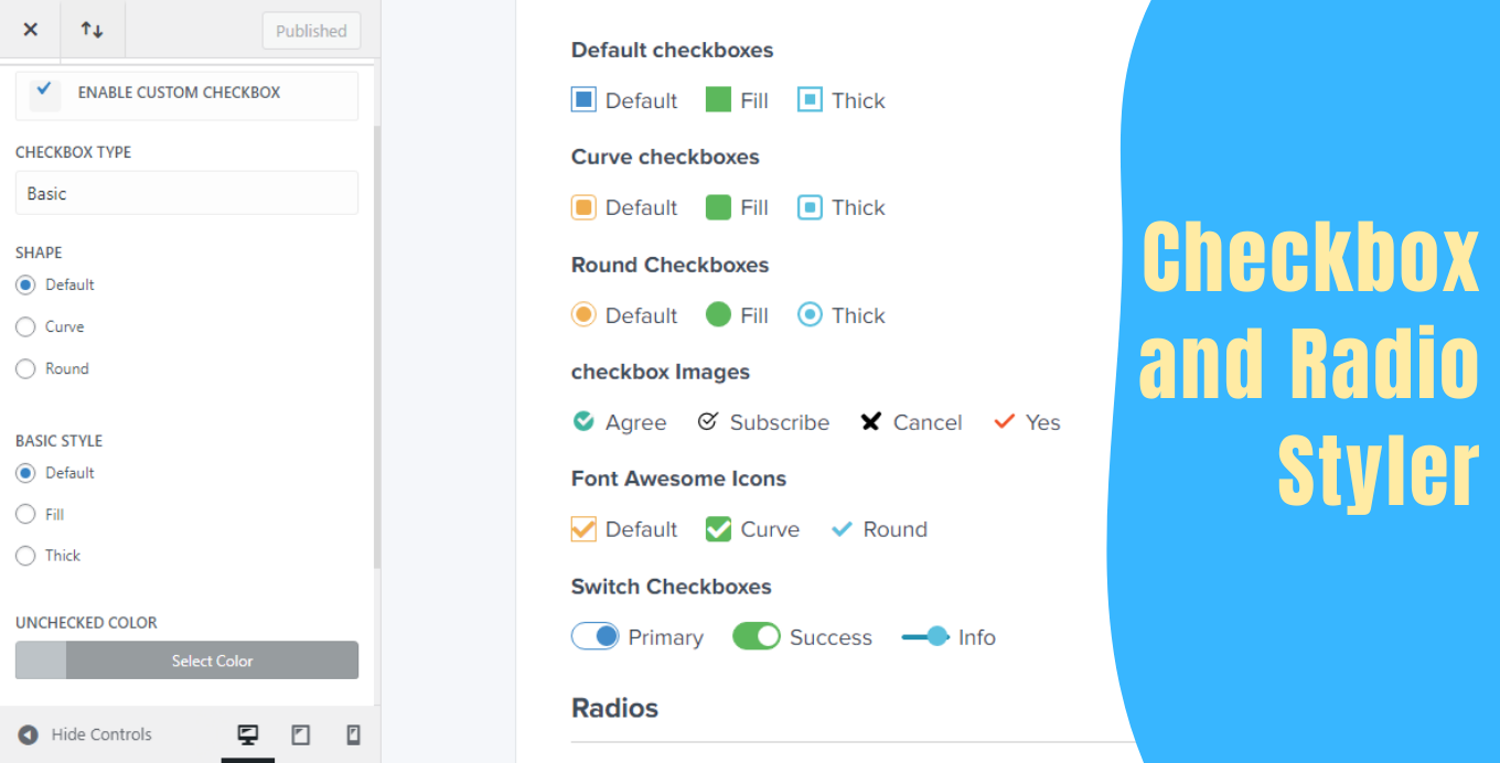 Checkbox & Radio Styler