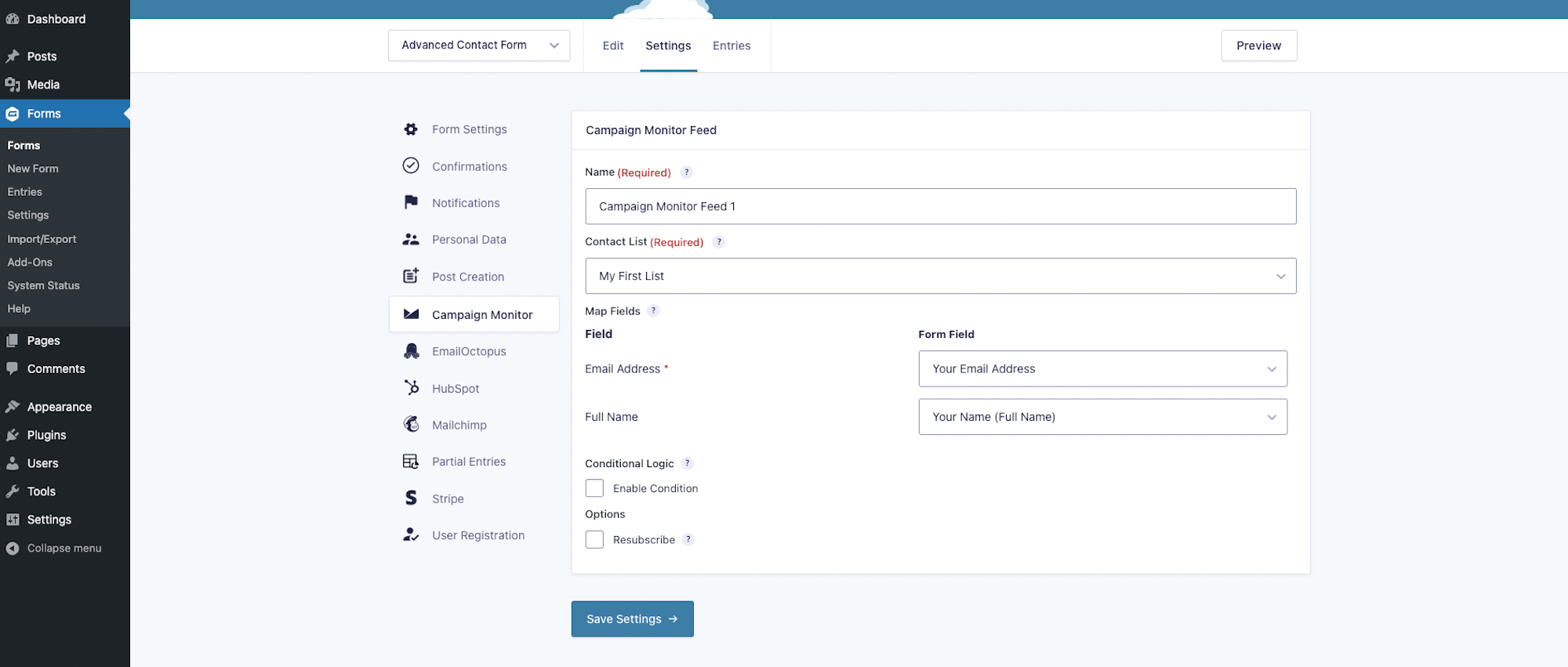 Configuring add-on options
