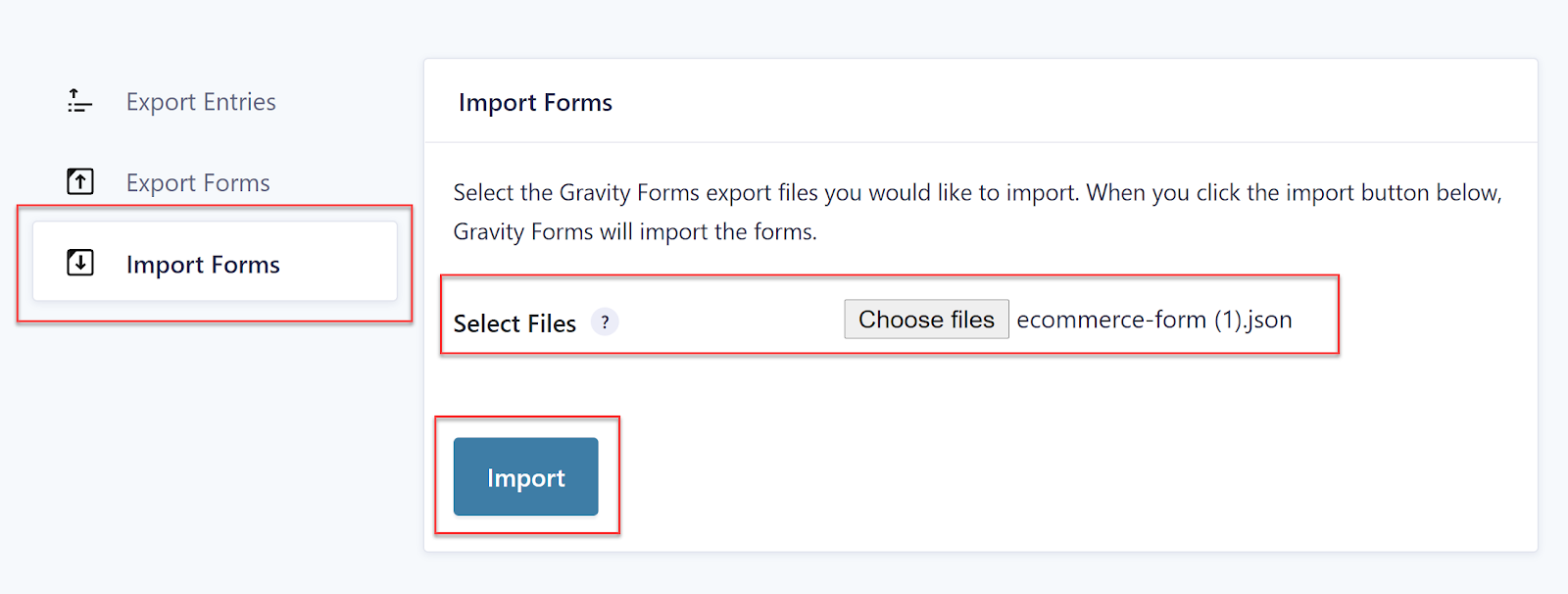 Import Form