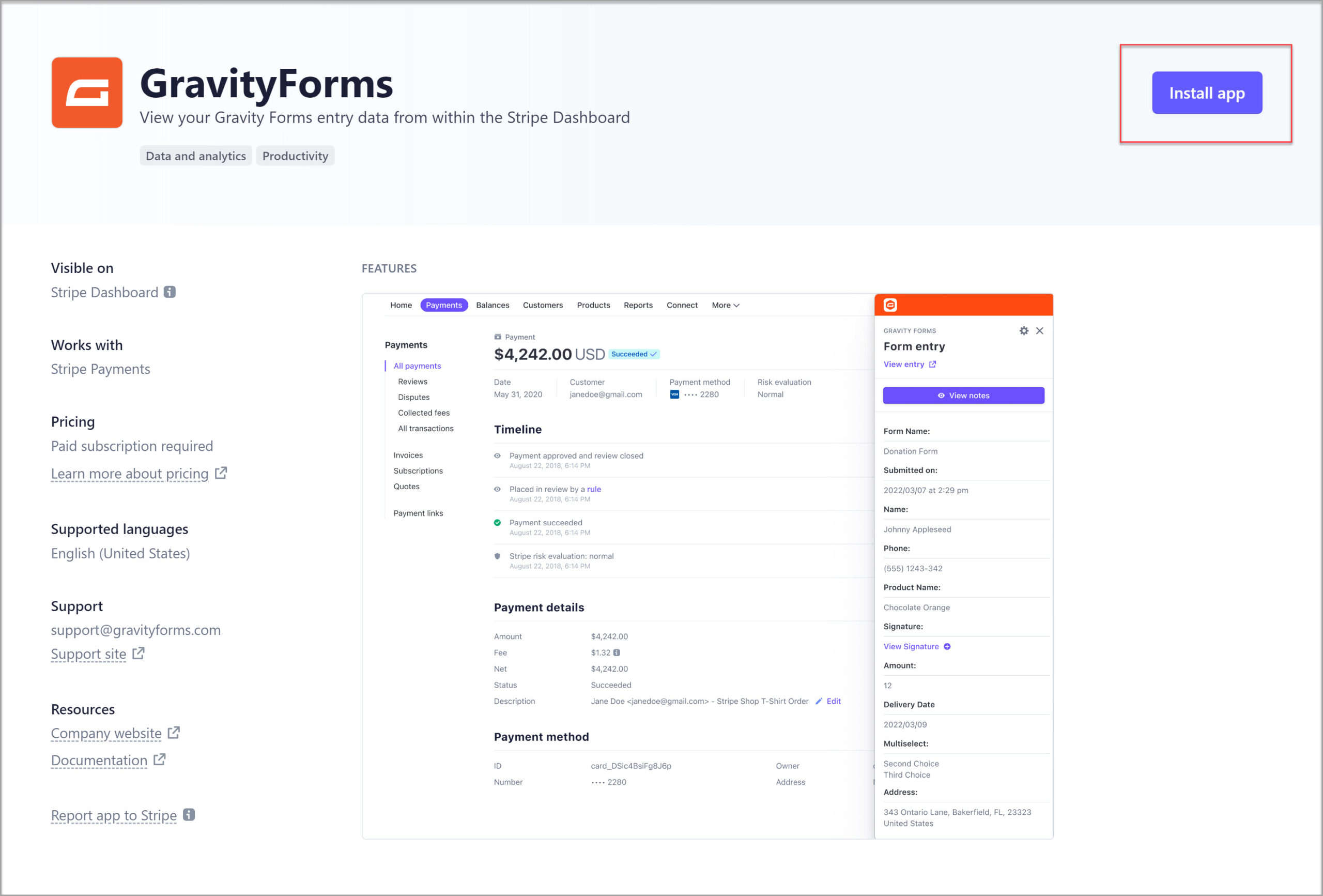 Gravity Forms Stripe App - Install