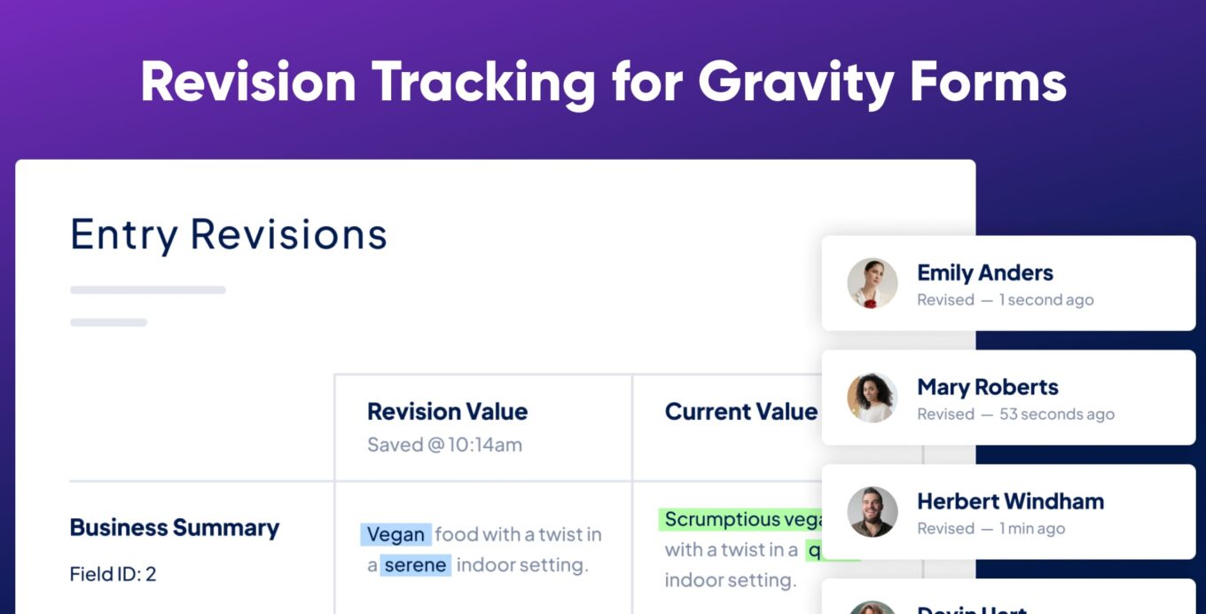 GravityRevisions: Manage form and entry revisions