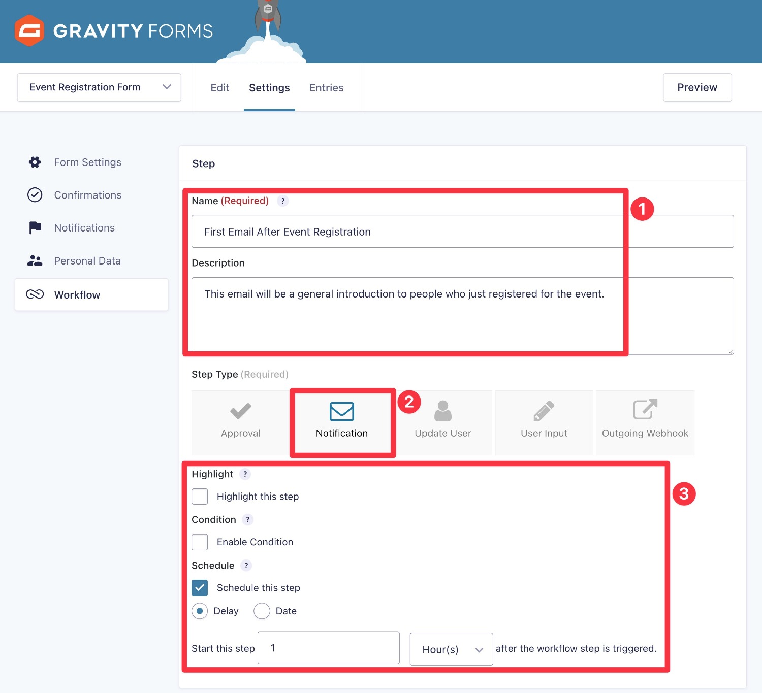 Configure basic step settings