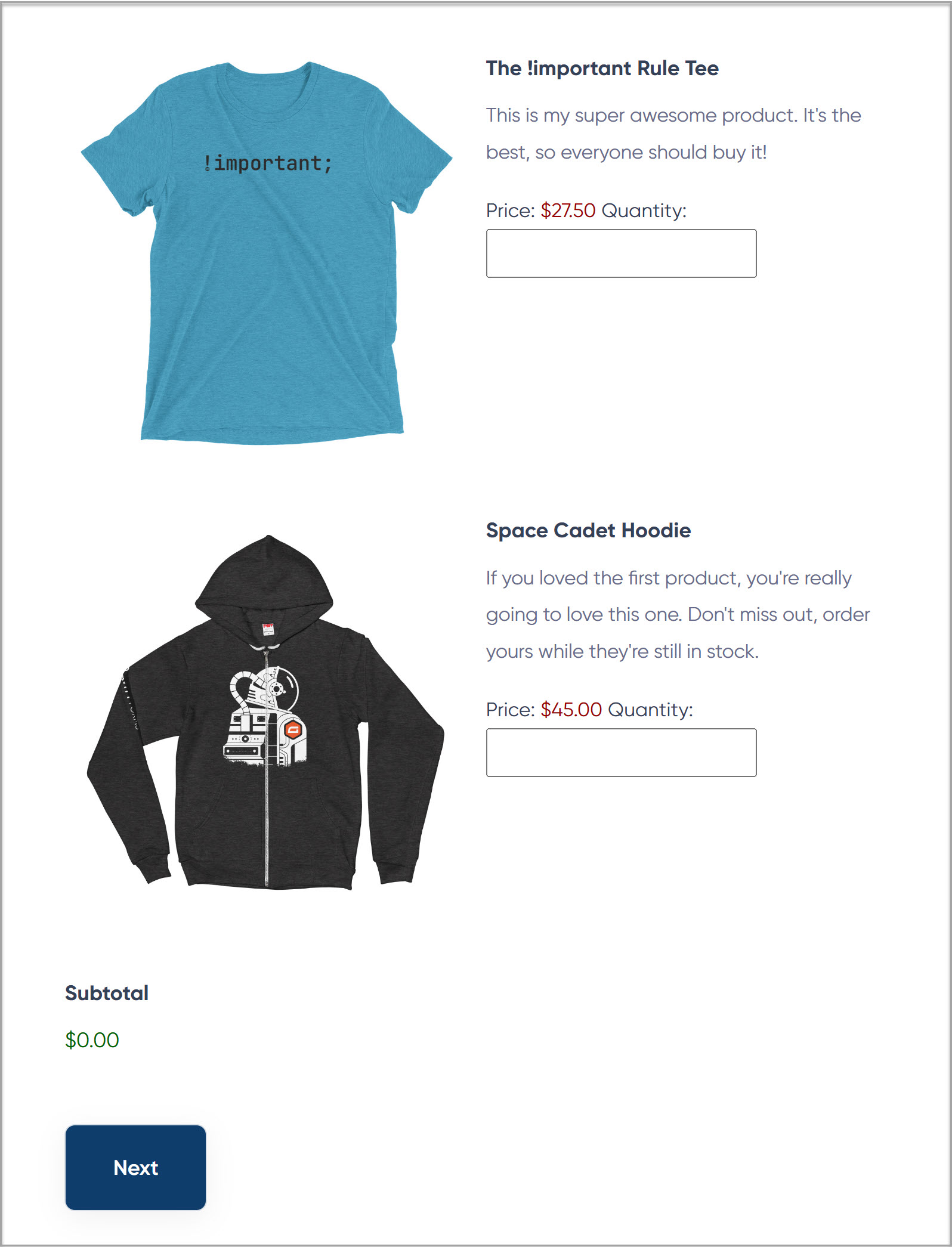 Payment Form