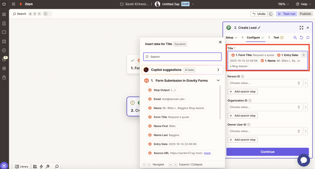 WordPress Pipedrive integration: Get started with Gravity Forms and Zapier
