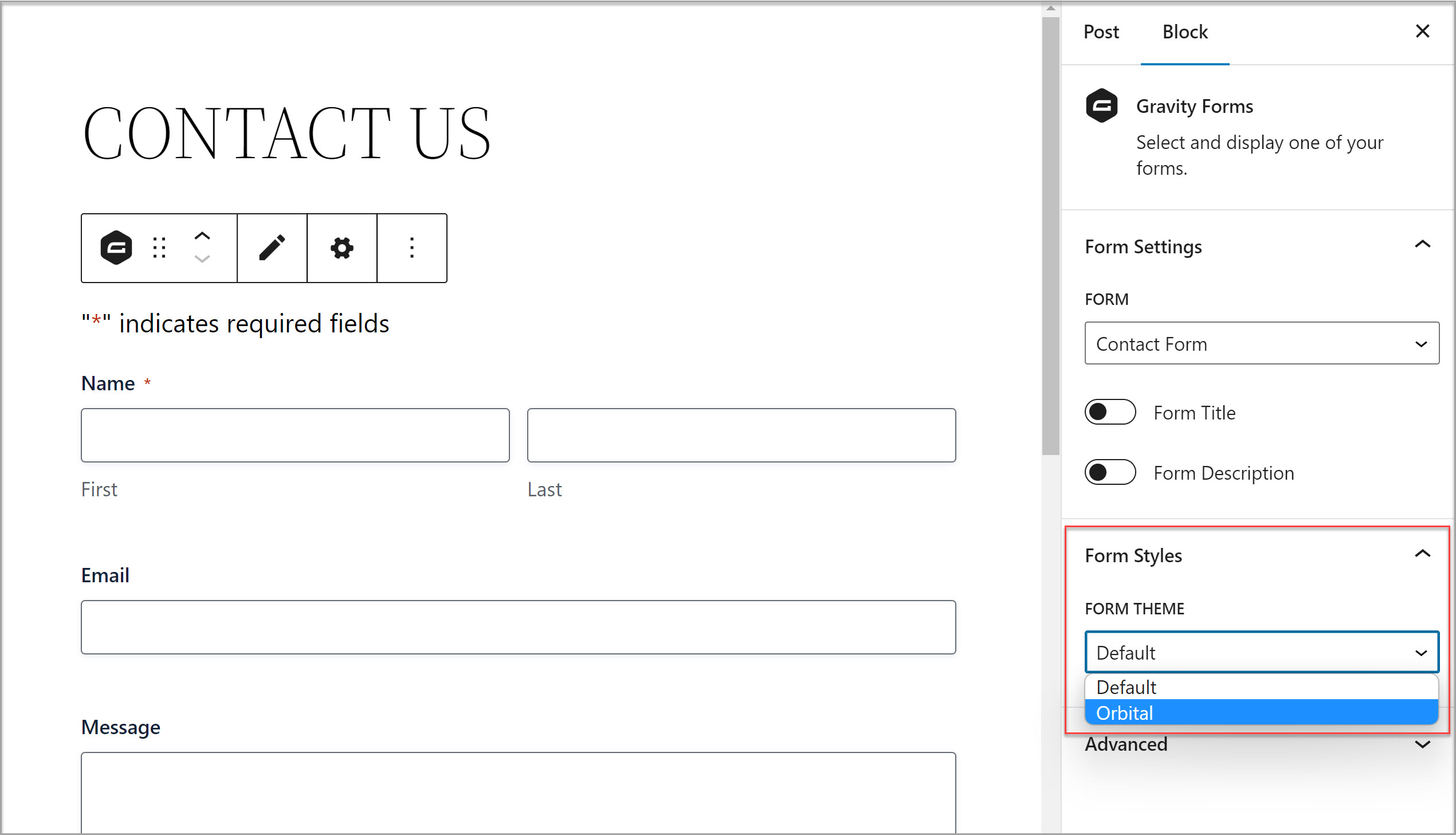 Form Styles