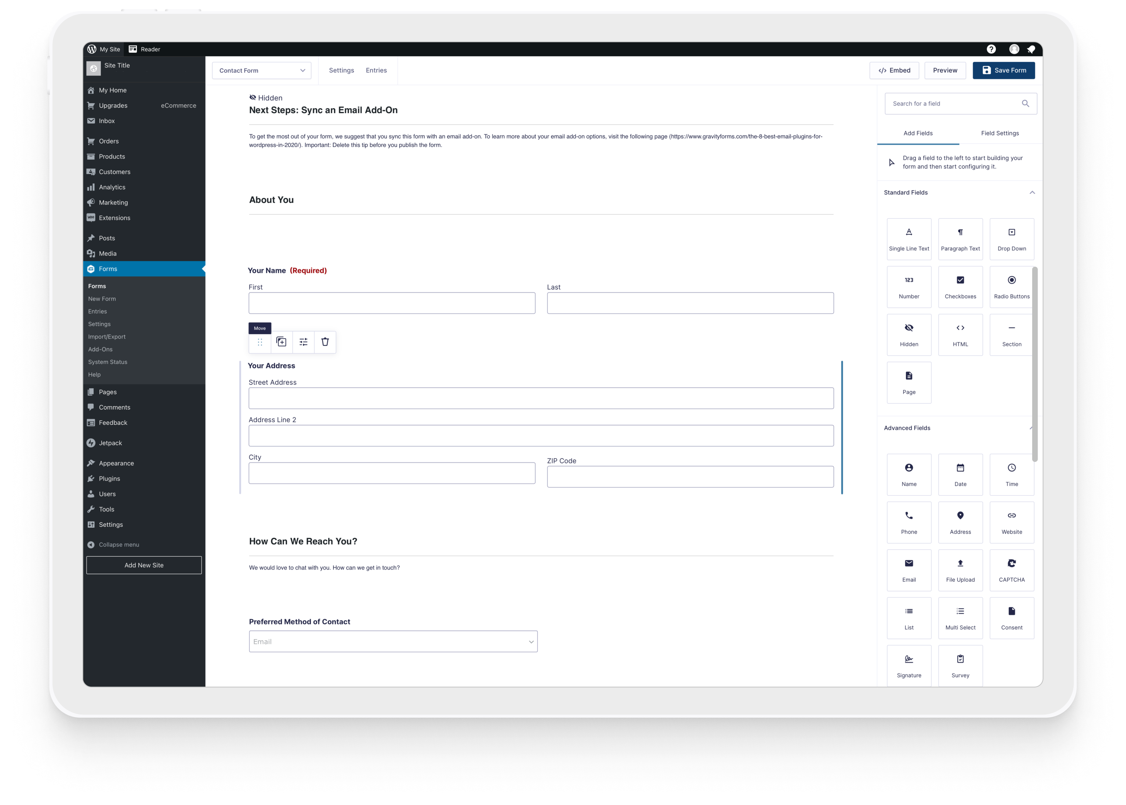 Contact Form WordPress-Com
