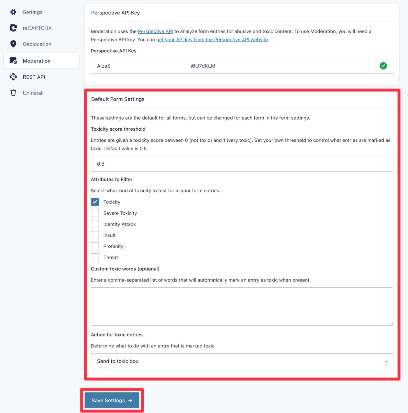 Configure Gravity Forms Moderation Add-On
