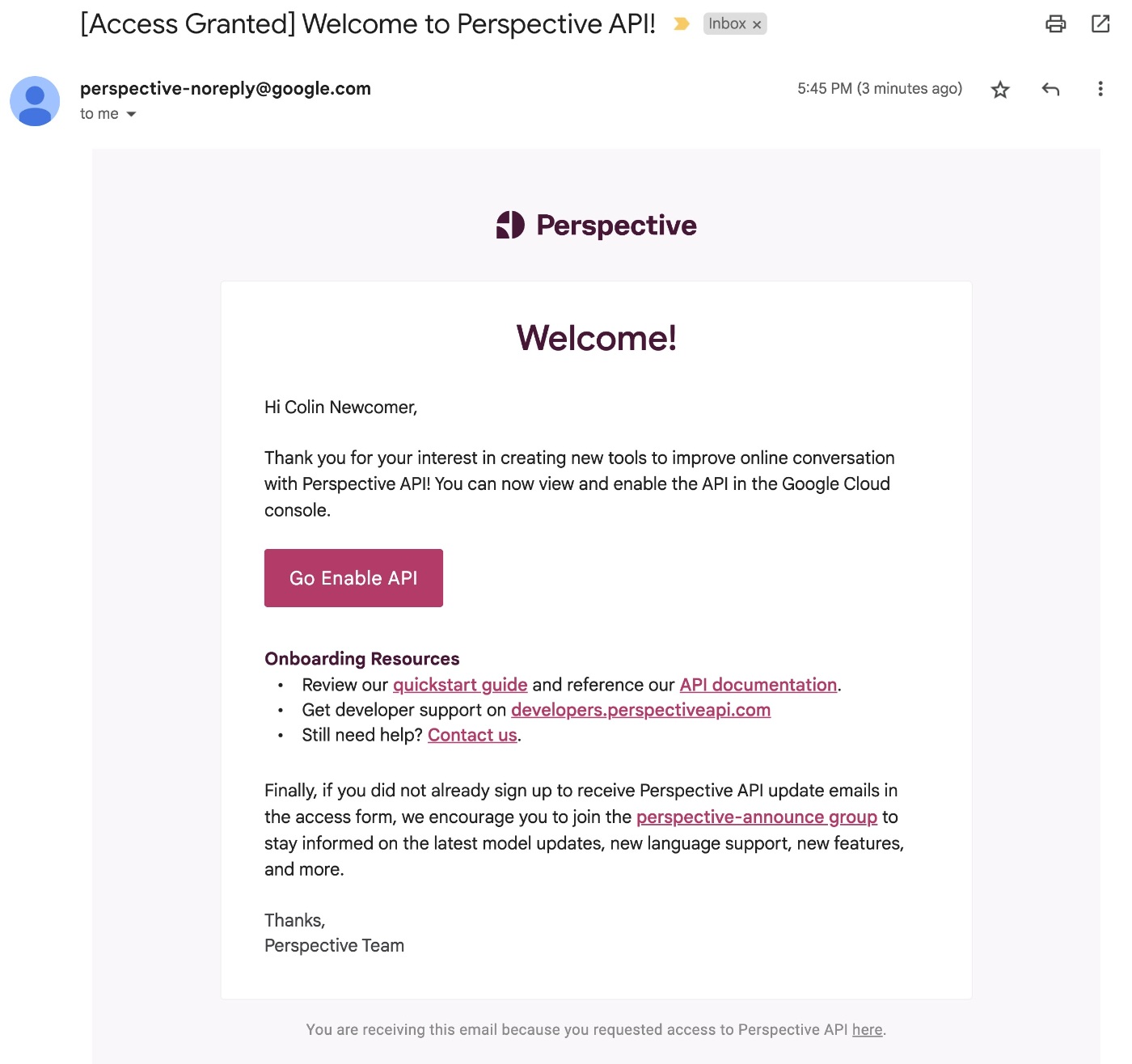 API approval