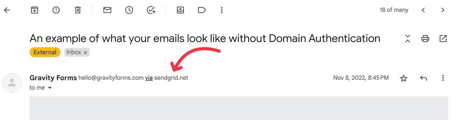 No email authentication