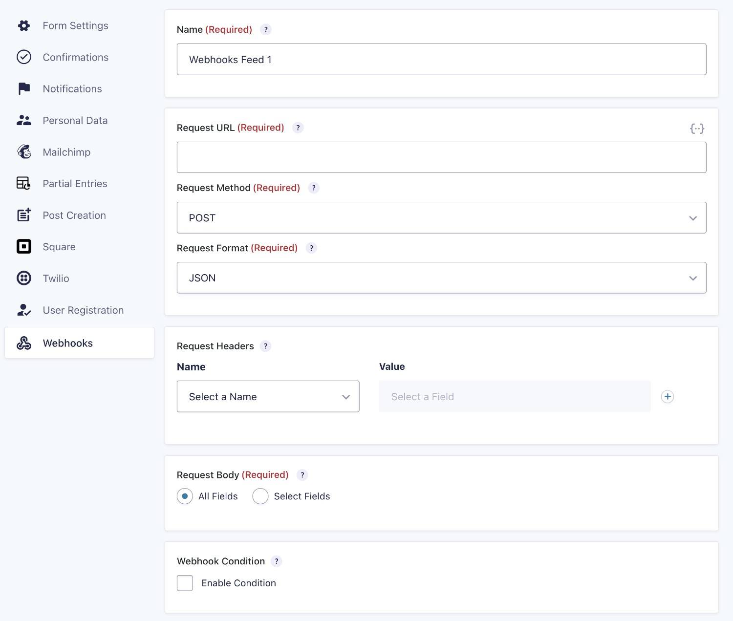 Webhooks feed