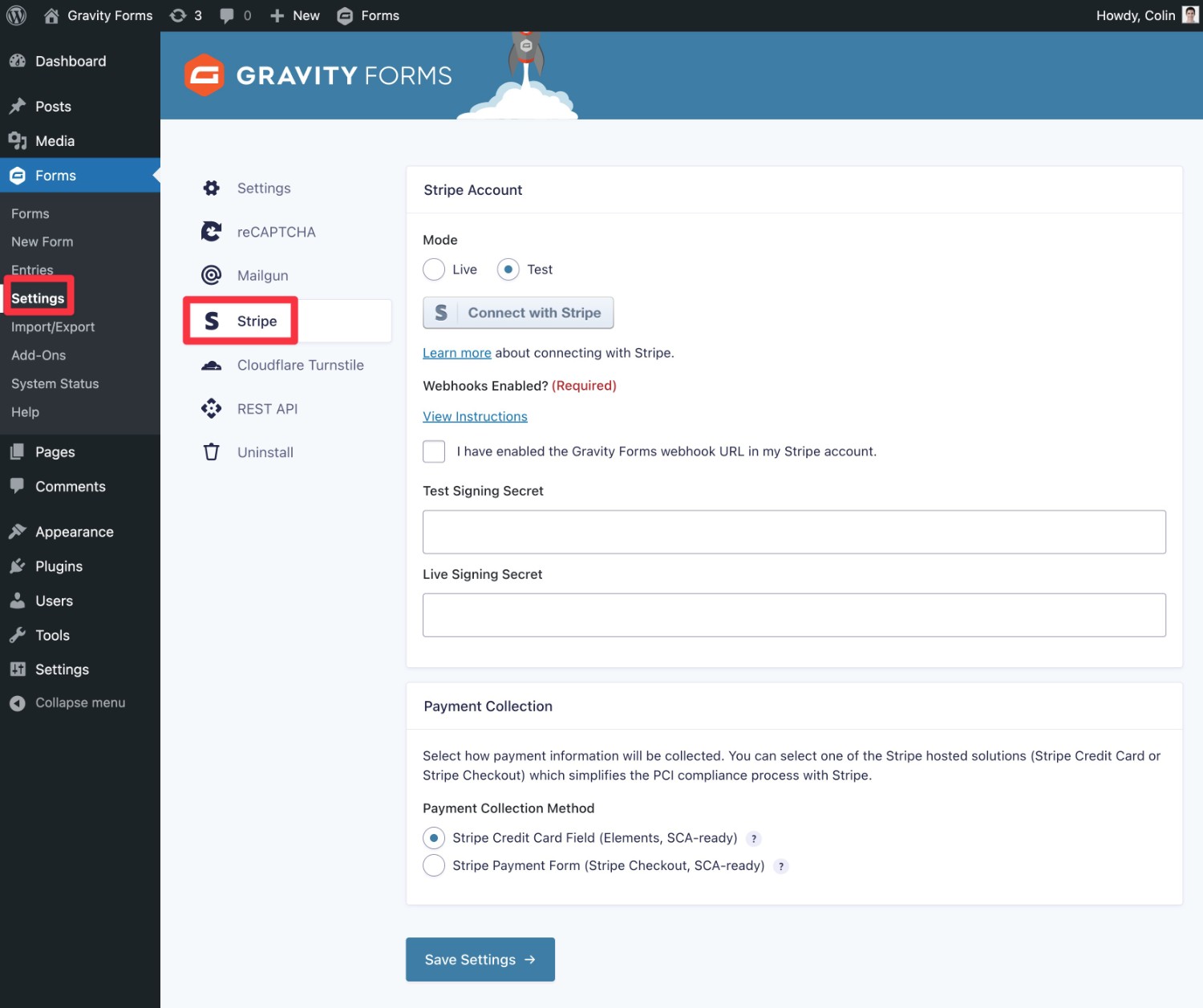 Connect to Stripe