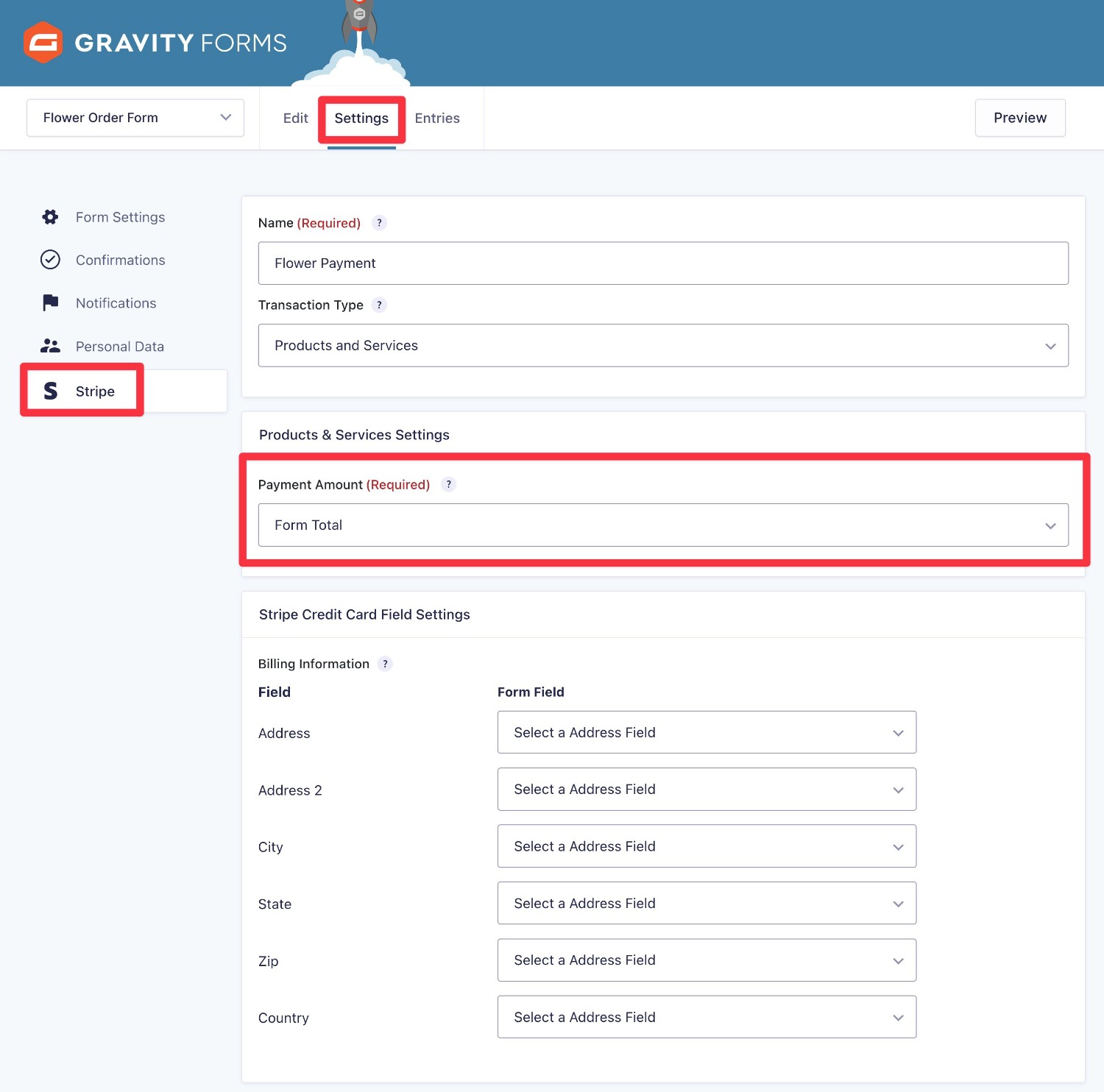 Create your Stripe feed