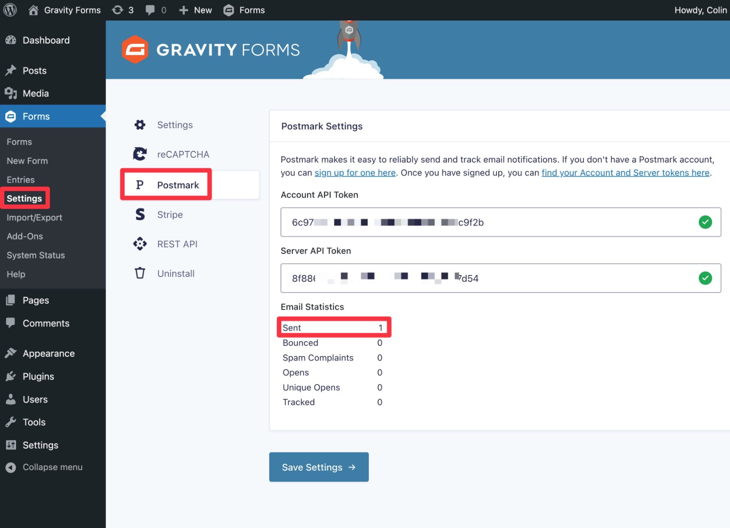 How to see sending stats