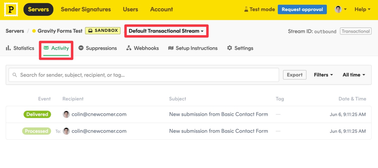 How to view sending stats in Postmark