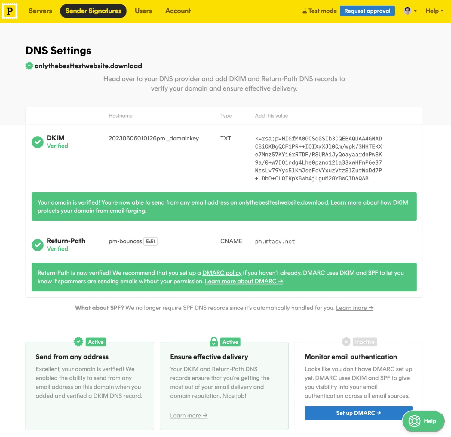 Connected DNS records
