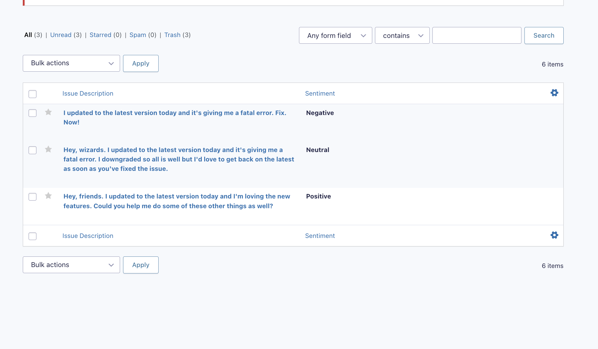 Form Entries