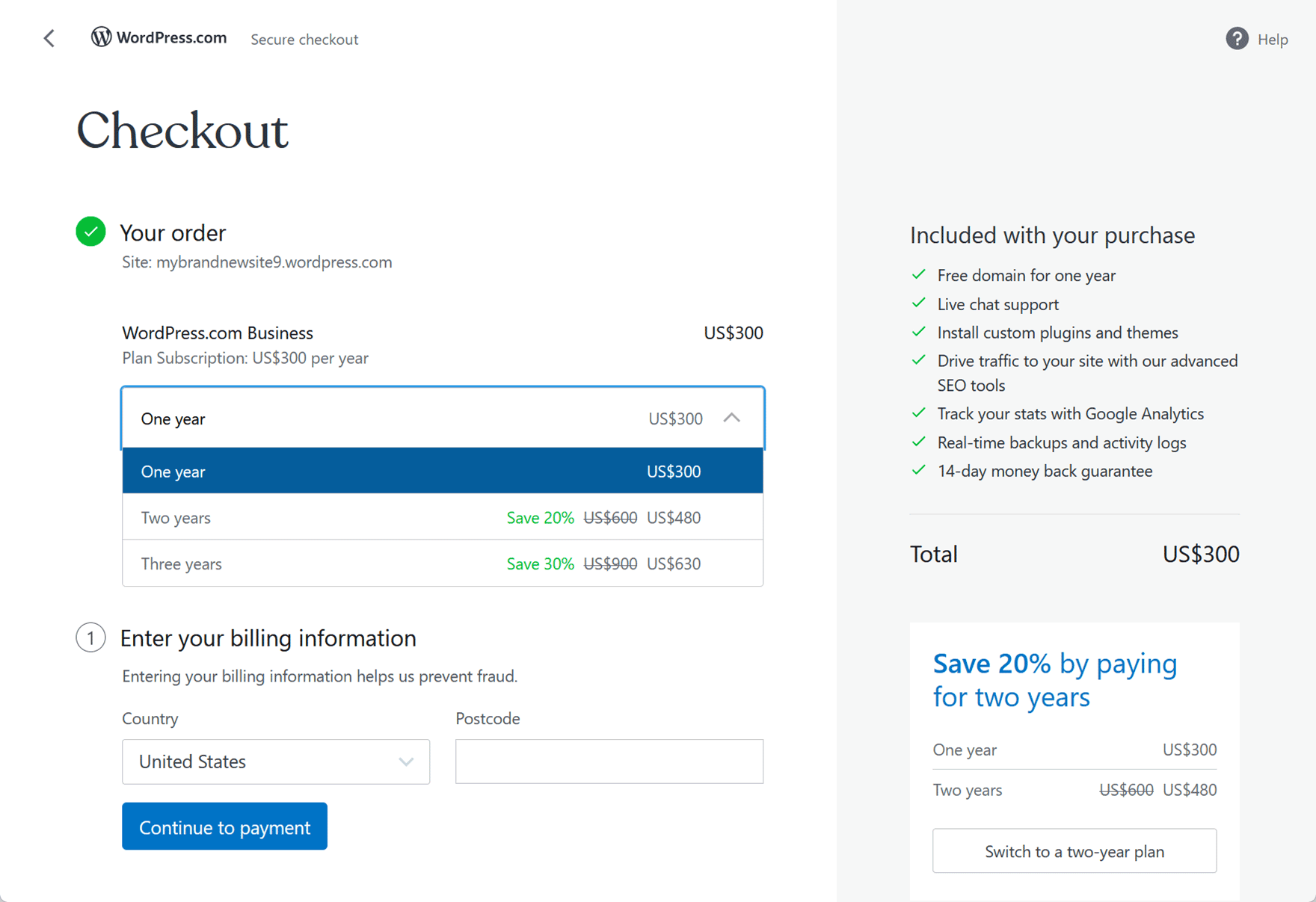 WordPress.com Checkout