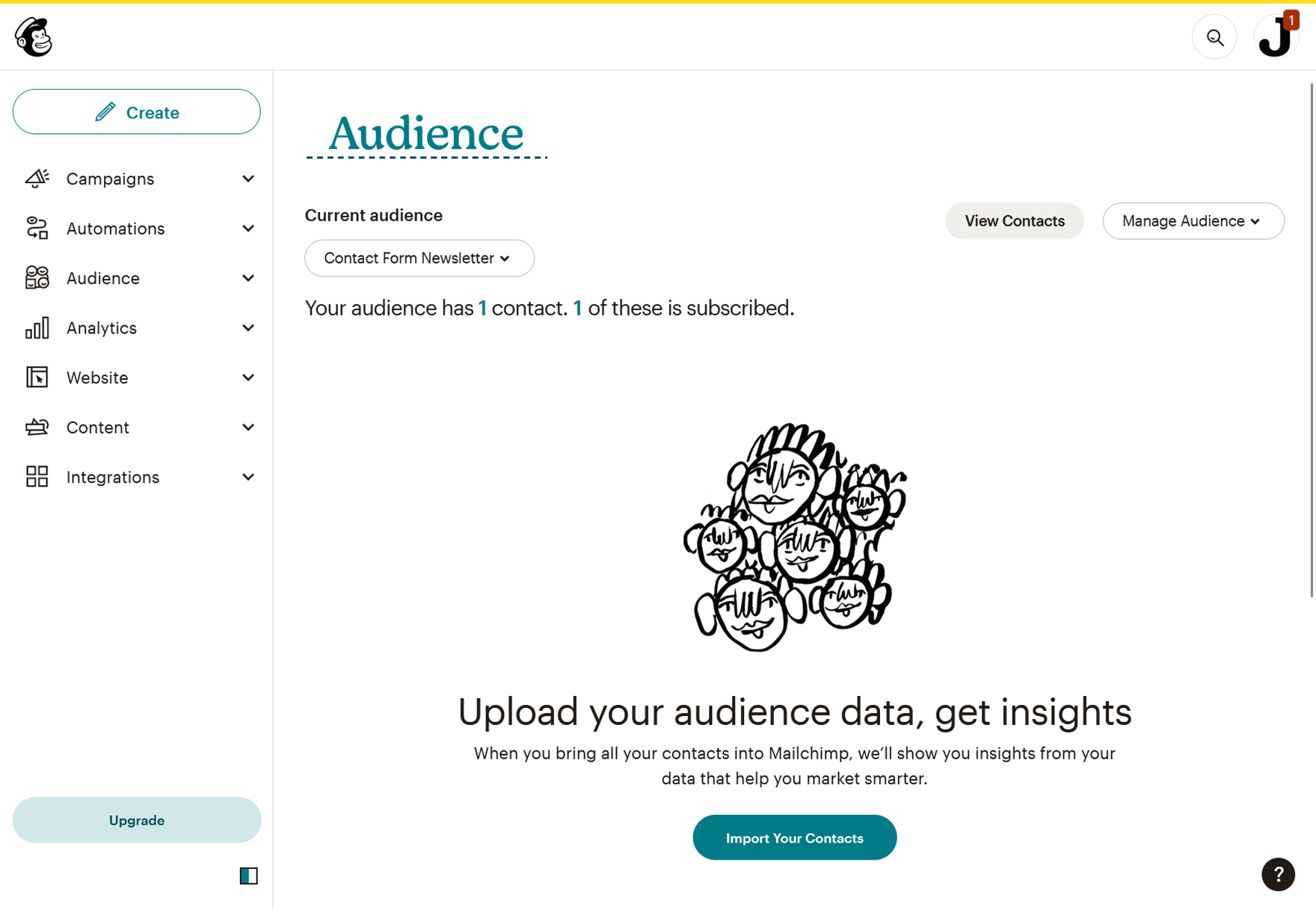 Create a Mailchimp Audience
