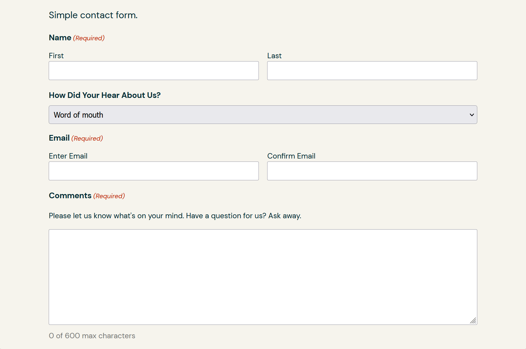 Published Form