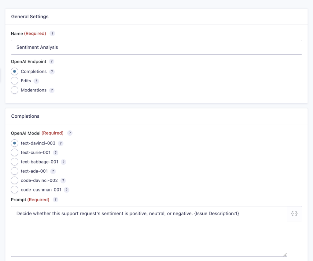Sentiment Analysis Using Gravity Forms OpenAI - Gravity Forms
