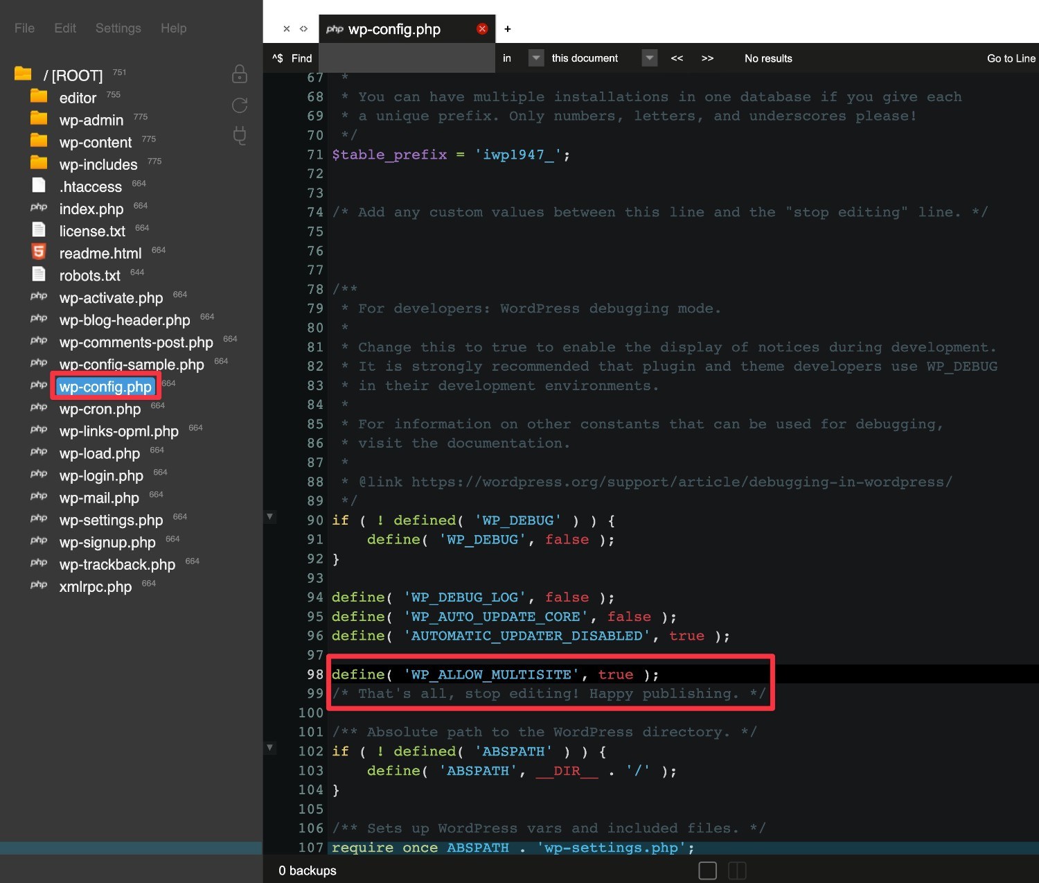 Adding code snippets for WordPress multisite