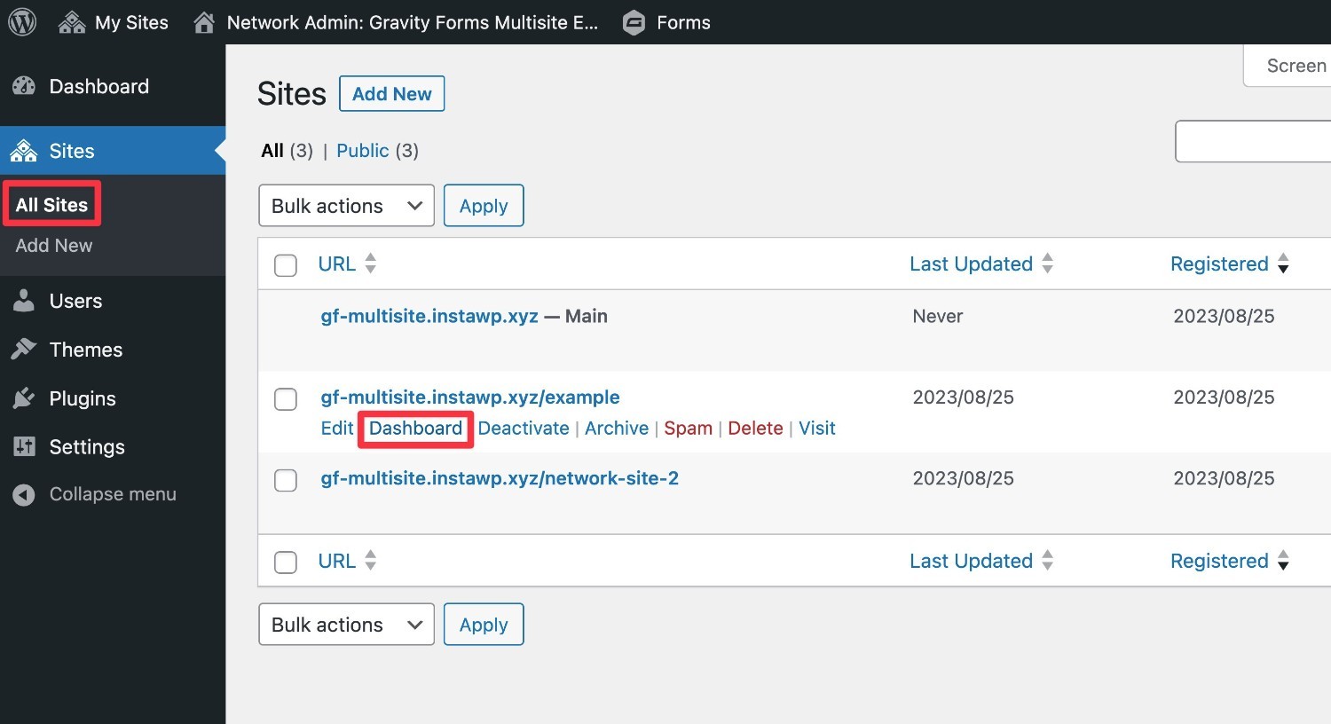 How to access a network site