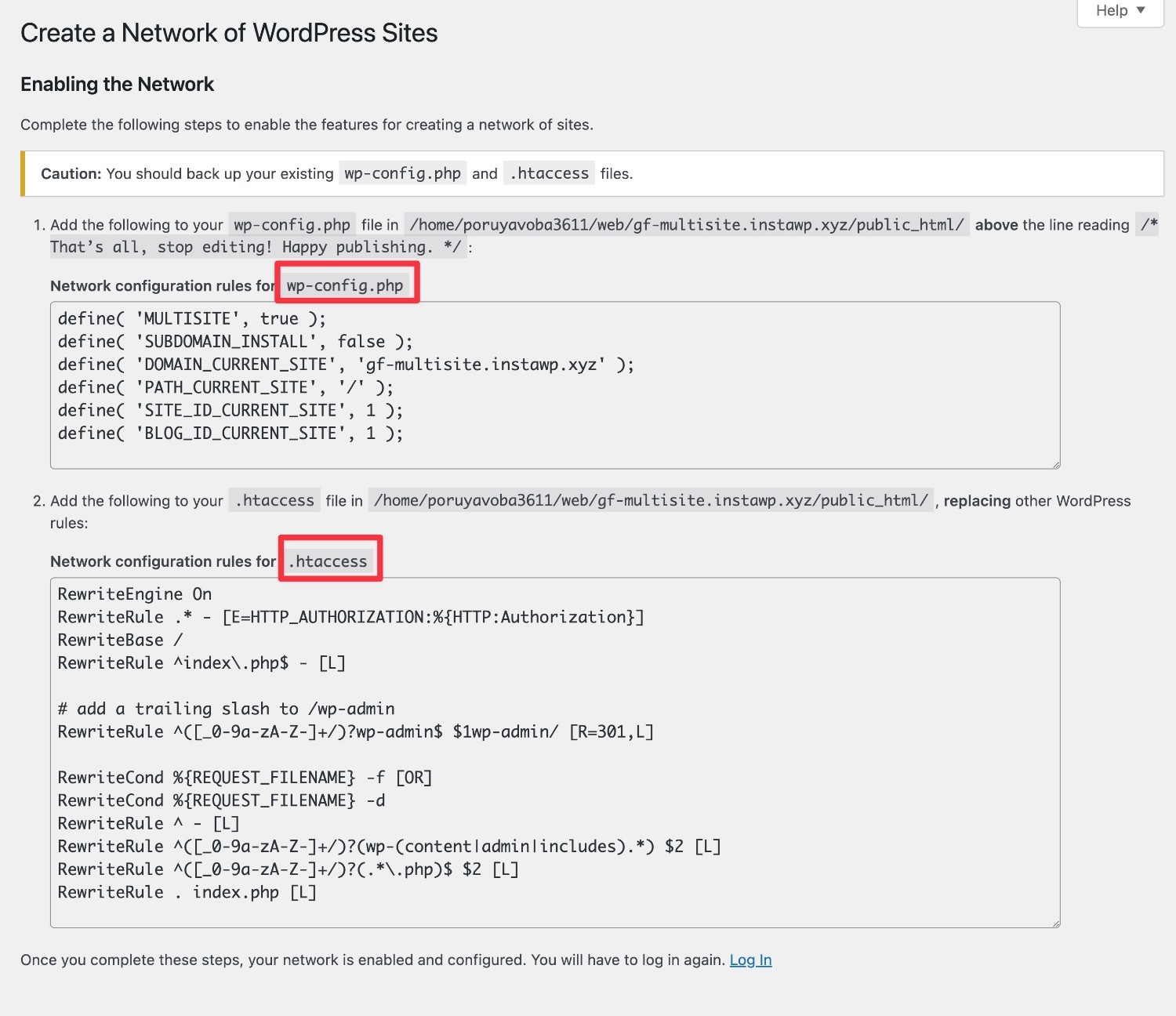 WordPress multisite code snippets