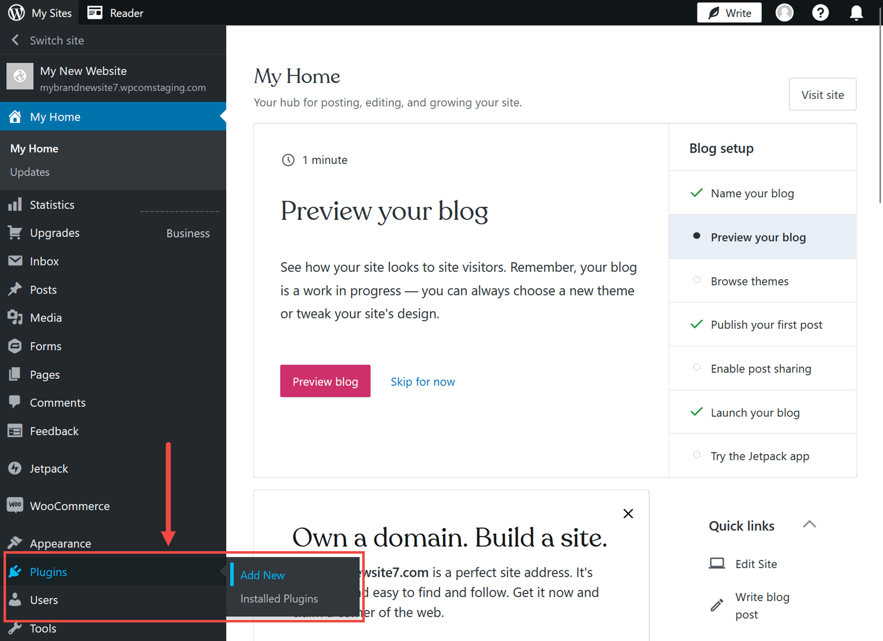 Add New Plugin Menu