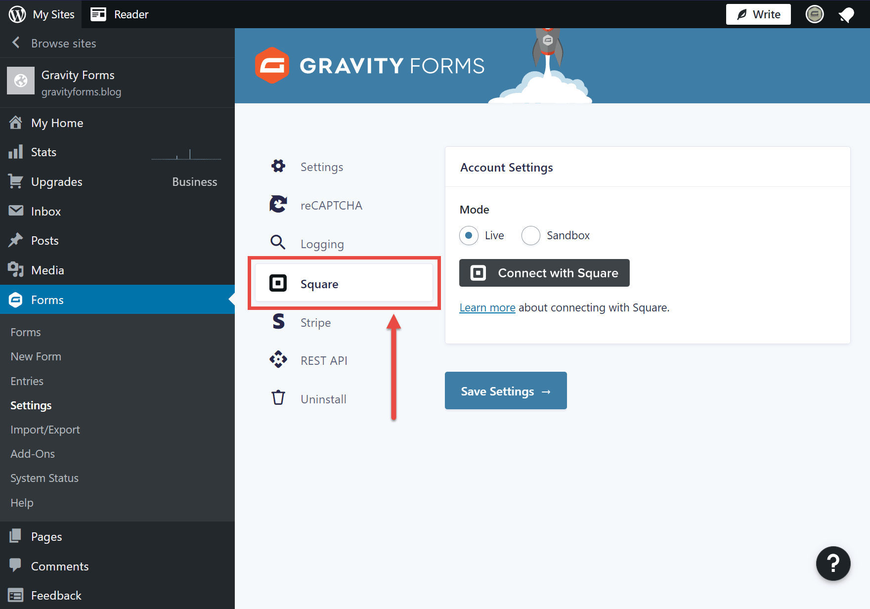 Square Add-On Button