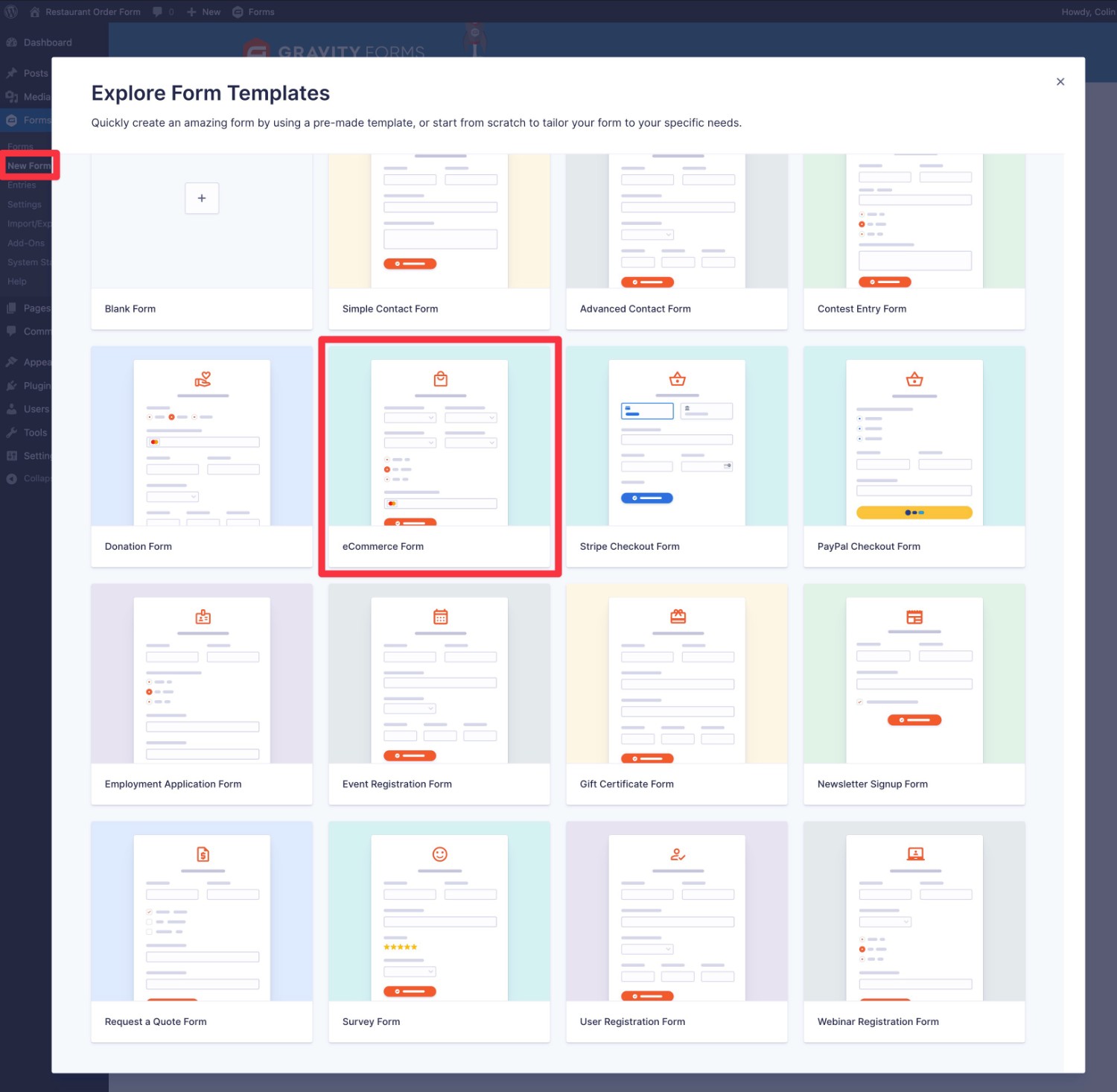Form templates