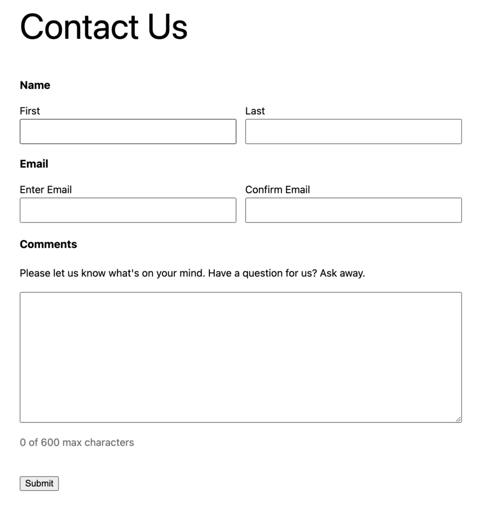 Gravity Form Theme Example